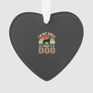 Ich bin nicht Single Hunde Liebhaber Vintage Ornament
