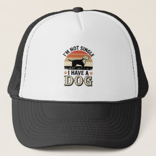 Ich bin nicht Single, ich habe einen Hund Vintage- Truckerkappe