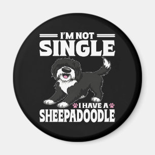 Ich bin nicht Single, ich habe einen Sheepadoodle- Magnet