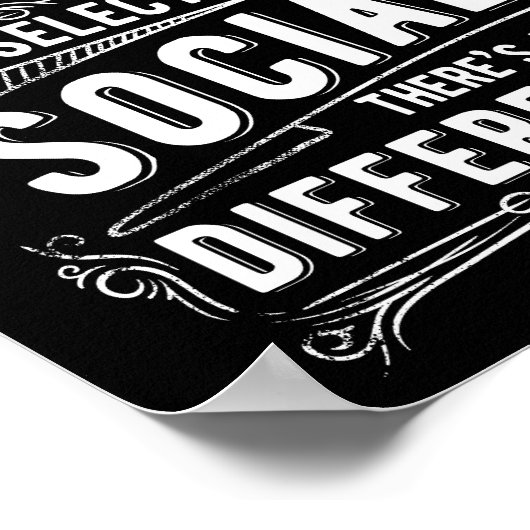 Ich bin nicht sozial poster (Ecke)