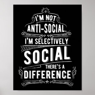 Ich bin nicht sozial poster