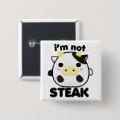 Ich bin nicht STEAK Button (Vorne & Hinten)