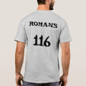 Ich bin nicht über das Evangelium… beschämt T-Shirt (Rückseite)