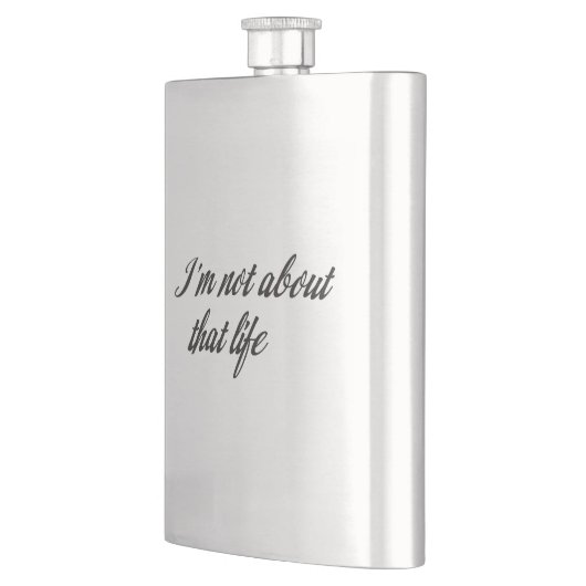 Ich bin nicht über dieses Leben Flachmann (Links)