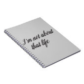 Ich bin nicht über dieses Leben Notizblock (Rechte Seite)