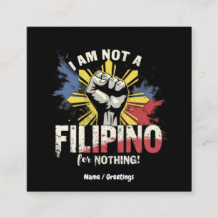 Ich bin nicht umsonst ein Filipino Duterte Anhänge Quadratische Visitenkarte
