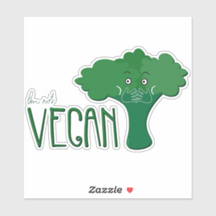 Ich bin nicht vegan aufkleber