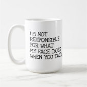 Ich bin nicht verantwortliche lustige offensive kaffeetasse (Links)