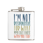 Ich bin nicht verantwortliches lustiges flachmann (Vorderseite)