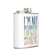 Ich bin nicht verantwortliches lustiges flachmann (Rechts)