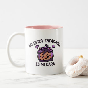 Ich Bin Nicht Verärgert, Es Ist Mein Gesicht Zweifarbige Tasse