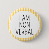 Ich bin nicht verbal button (Vorderseite)
