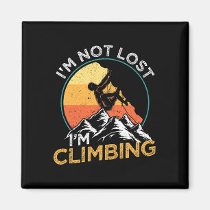 Ich bin nicht verloren, ich klettere Felsen Klette Magnet