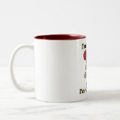 "Ich bin nicht verlorene" Geocaching Grafik auf Zweifarbige Tasse (Links)