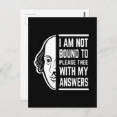 Ich bin nicht verpflichtet, den Shakespeare-Zitat Postkarte (Vorne/Hinten)