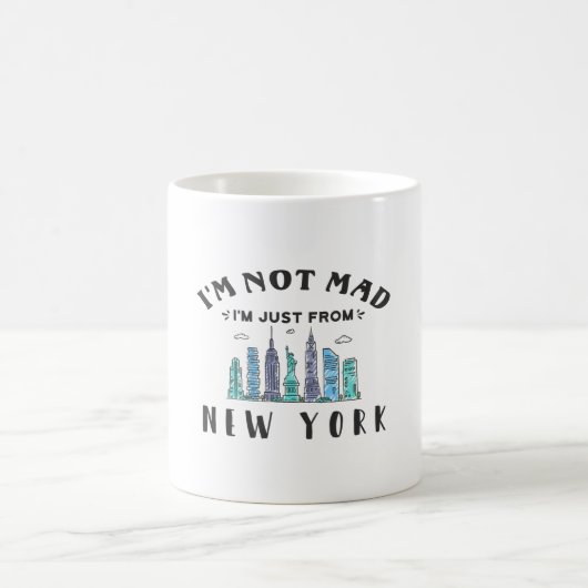 Ich bin nicht verrückt, dass ich nur aus New York Kaffeetasse (Mittel)