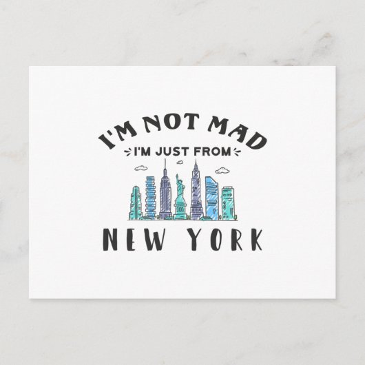 Ich bin nicht verrückt, dass ich nur aus New York Postkarte (Vorderseite)
