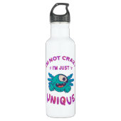 Ich bin nicht verrückt, ich bin einfach einzigarti edelstahlflasche (Vorderseite)