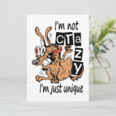 Ich bin nicht verrückt, ich bin einfach einzigarti einladung (Stehend Vorderseite)