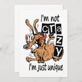 Ich bin nicht verrückt, ich bin einfach einzigarti einladung (Vorne/Hinten)