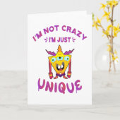 Ich bin nicht verrückt, ich bin einfach einzigarti karte (Gelbe Blume)