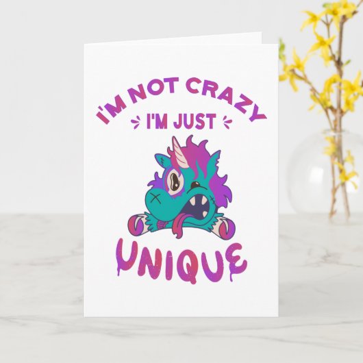 Ich bin nicht verrückt, ich bin einfach einzigarti karte (Gelbe Blume)