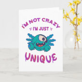 Ich bin nicht verrückt, ich bin einfach einzigarti karte (Gelbe Blume)