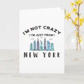 Ich bin nicht verrückt, ich bin nur aus New York Karte (Gelbe Blume)