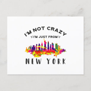 Ich bin nicht verrückt, ich bin nur aus New York Postkarte