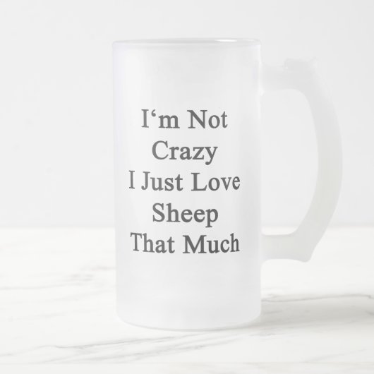 Ich bin nicht verrücktes Liebe-Schaf I gerade, das Mattglas Bierglas (Rechts)