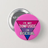 Ich bin nicht verwirrt, ich bin bisexuell button (Vorne & Hinten)