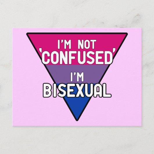 Ich bin nicht verwirrt, ich bin Bisexuell Postkarte (Vorderseite)