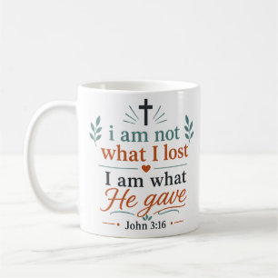 Ich bin nicht, was ich verloren habe, ich bin, was kaffeetasse