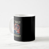 Ich bin nicht wirklich kümmern Margaret Funny Trum Kaffeetasse (Vorderseite Links)