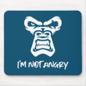 Ich bin nicht wütend - der Affe Mousepad (Vorne)