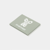 Ich bin nicht wütend, der Affe Post-it Klebezettel (angewinkelt)