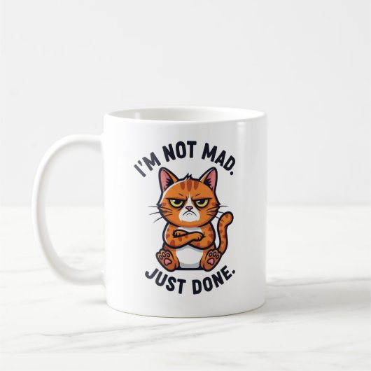Ich bin nicht wütend, ich bin fertig kaffeetasse (Links)