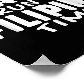 Ich bin nicht zu spät laufen auf Filipino Zeit Pin Poster (Ecke)