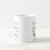Ich bin nicht zu zerbrochen für seine Liebe Hoffnu Kaffeetasse (Mittel)