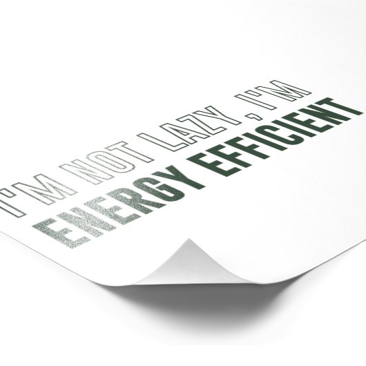 Ich bin nicht zufällig energieeffizient fotodruck (Ecke)