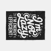 Ich bin nicht zufällig energieeffizient - Funny Sa Fleecedecke (Vorderseite (Horizontal))