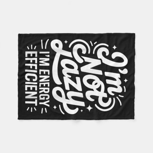 Ich bin nicht zufällig energieeffizient - Funny Sa Fleecedecke (Vorderseite (Horizontal))