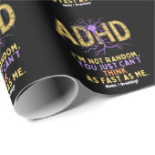Ich bin nicht zufällig lustig habe ich ADHD-Zitat  Geschenkpapier (Rolleneckpunkt)