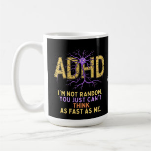 Ich bin nicht zufällig lustig habe ich ADHD-Zitat Kaffeetasse