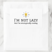 Ich bin nicht zufällig - strategisch das Design wi Rechteckiger Aufkleber (Tasche)