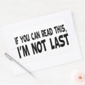 Ich bin nicht zuletzt rechteckiger aufkleber (Umschlag)