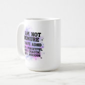 Ich bin nicht zurückhaltend | Lustiger ADHD-Becher Kaffeetasse (Vorderseite Links)
