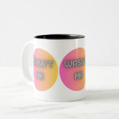 Ich bin nicht zweifarbige tasse (Vorderseite Links)