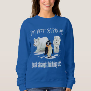 Ich bin NICHT ZWEIPOLIGES GERADE GERADES Sweatshirt