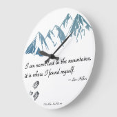 Ich bin nie in den Bergen verloren, es ist wo... Große Wanduhr (Winkel)